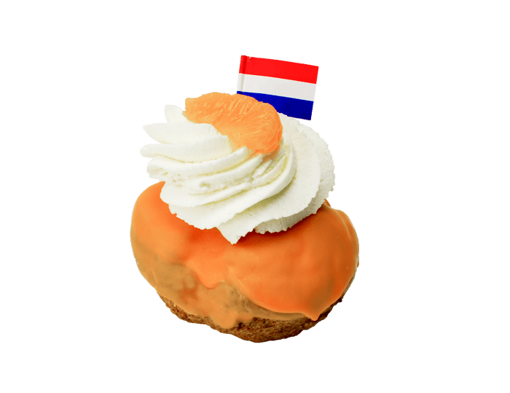 Afbeelding van Oranje soes (leverbaar vanaf dinsdag 21-04 t/m dinsdag 05-05)